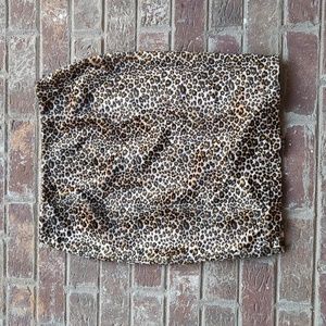 Vintage 1990s/Y2K Vivienne Vivienne Tam Leopard Print Faux Fur Pencil Skirt